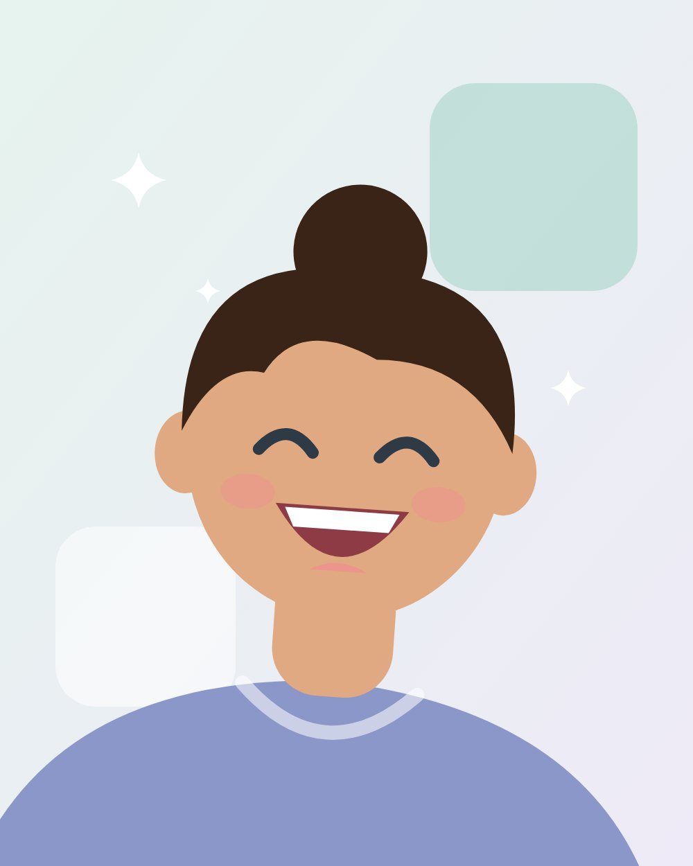 Ilustración: niña sonriente