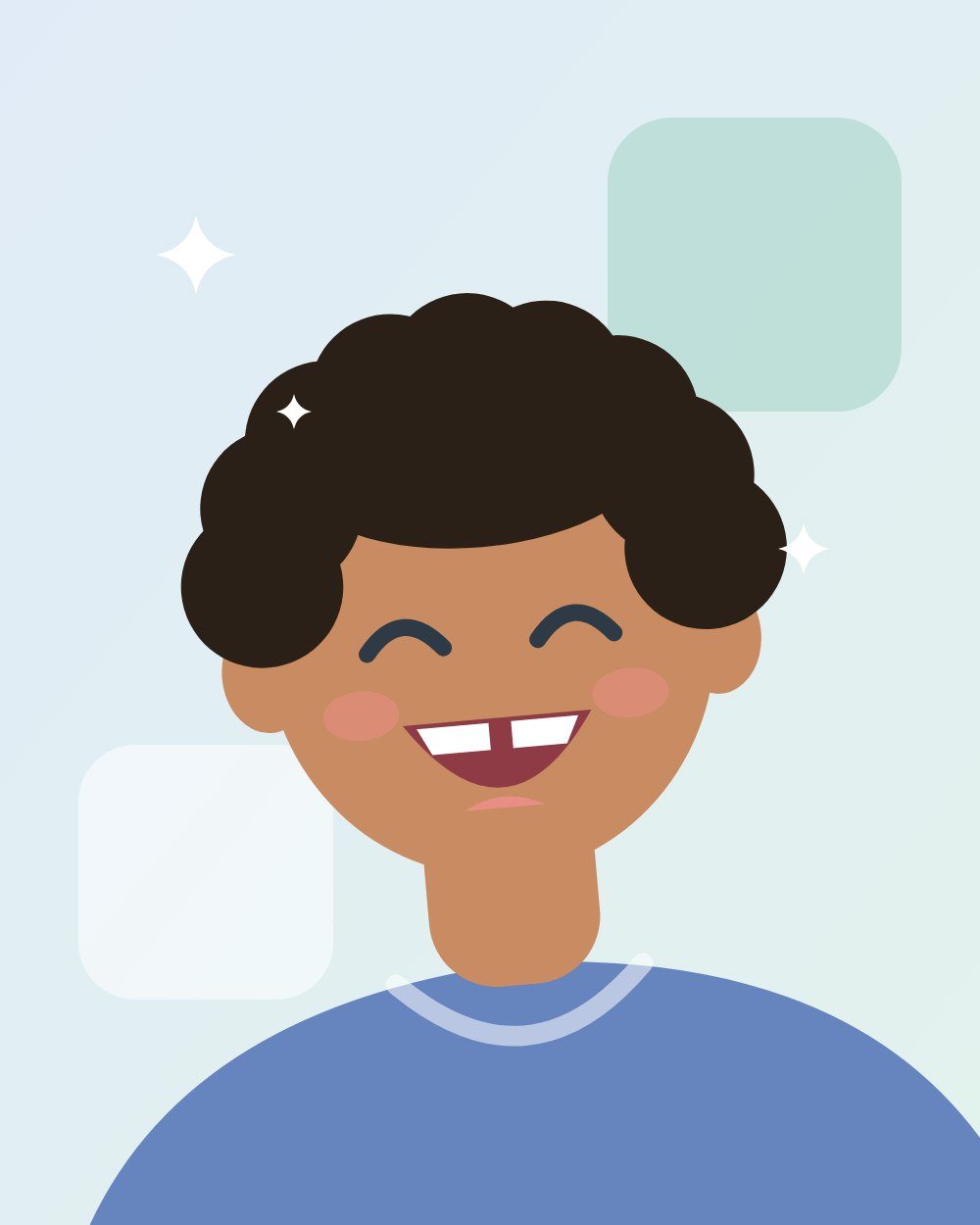 Ilustración: niño sonriente